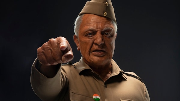 Kamal Haasan as Senapathy in Indian 2.