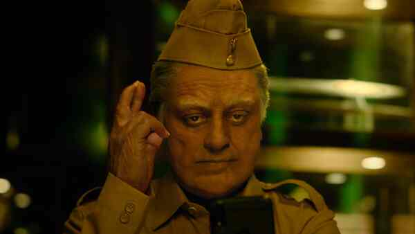 Kamal Haasan as Senapathy in Indian 2 trailer.