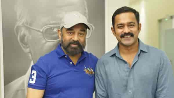 Kamal Haasan meets Asif Ali, Jis Joy, and Thalavan team | Check out PICS