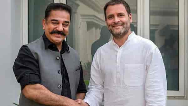 Kamal Haasan with Rahul Gandhi