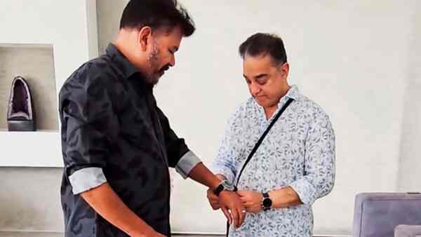 Kamal Haasan surprises fans by gifting a watch to Shankar after being impressed with Indian 2's visuals