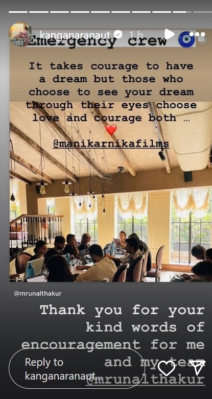 Kangana Ranaut Instagram story