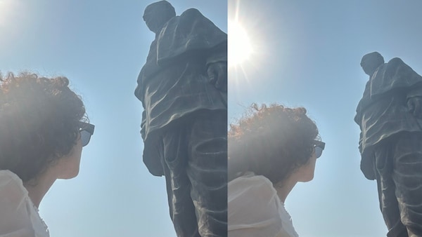 Kangana Ranaut takes Team Tejas to Statue of Unity, remembers the first deputy PM of Bharat
