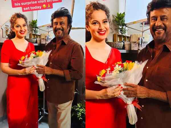 Rajinikanth surprises Kangana Ranaut by visitng her on A L Vijay's film set; all the details here