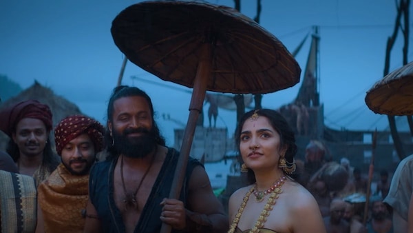 Rishab Shetty and Rukmini Vasanth in Kantara Chapter 1