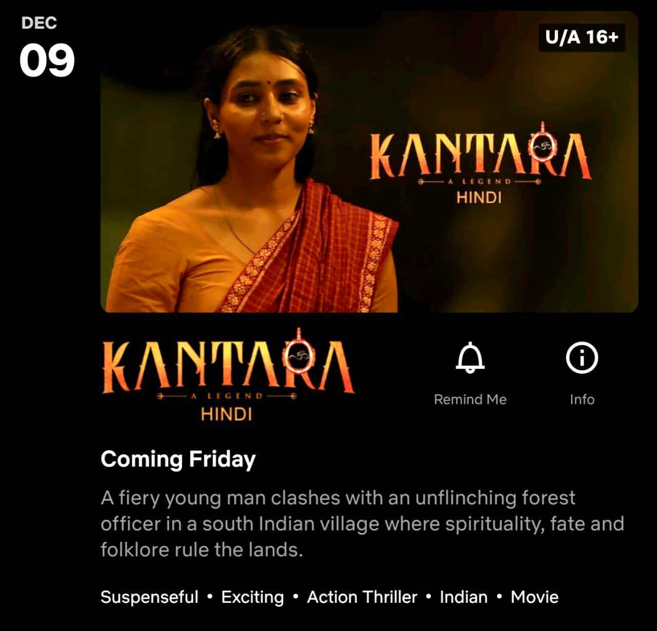 Kantara on OTT platform: Release date, where to watch, cast and plot -  India Today