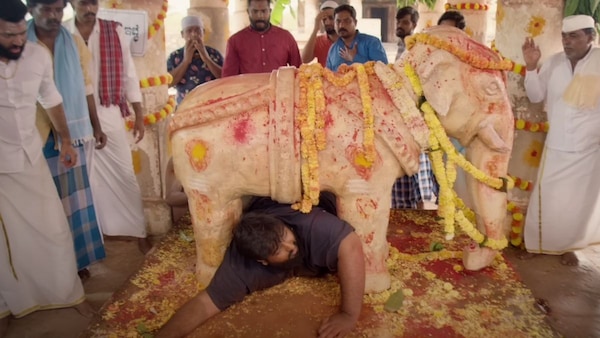 Dhiraj MV in a still from Kapata Nataka Sutradhari