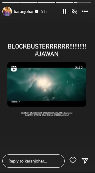 Karan Johar's Instagram Story