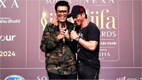 Shah Rukh Khan roasts Karan Johar for hosting Koffee With Karan and IIFA, says ‘Bhai thoda films..’