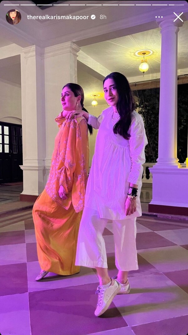 Karisma Kapoor-Kareena Kapoor (source: Karisma's Instagram story)