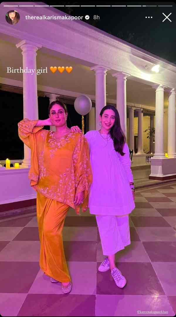 Karisma Kapoor-Kareena Kapoor (source: Karisma's Instagram story)