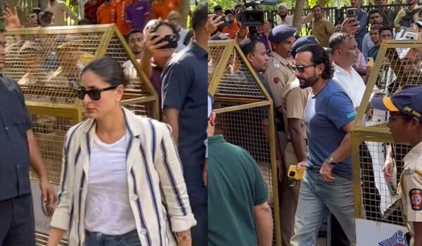 Kareena Kapoor and Saif Ali Khan arrive at Malaika Arora's parents' residence after her father dies by suicide | Watch