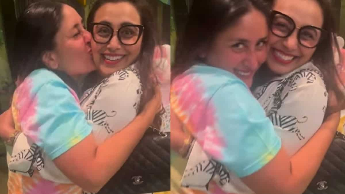 Kareena Kapoor cannot stop kissing Rani Mukerji while Karan Johar asks ‘Mujhse Dosti Karoge’ sans Hrithik Roshan | Watch