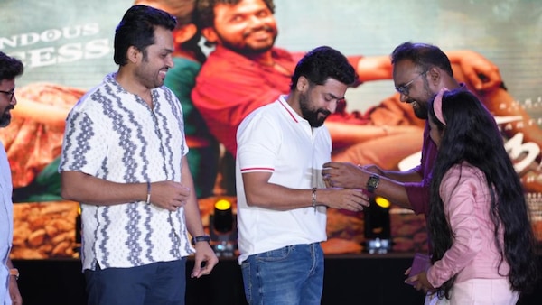 Viruman distributor gifts diamond bracelets to Suriya and Karthi