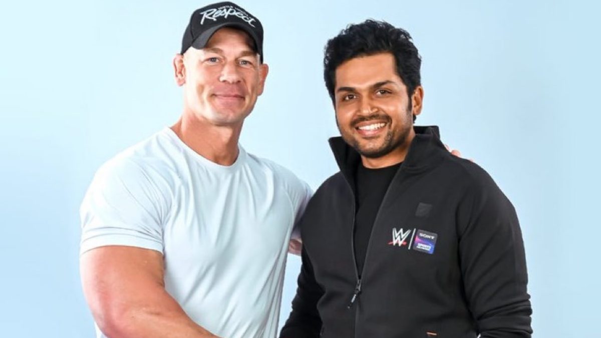 Karthi overjoyed to meet WWE star John Cena: 'Thanks for being kind and warm'