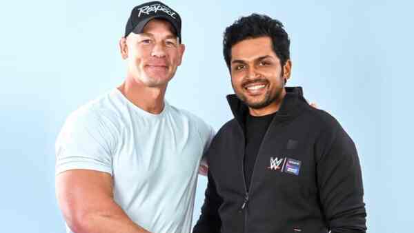 Karthi overjoyed to meet WWE star John Cena: 'Thanks for being kind and warm'