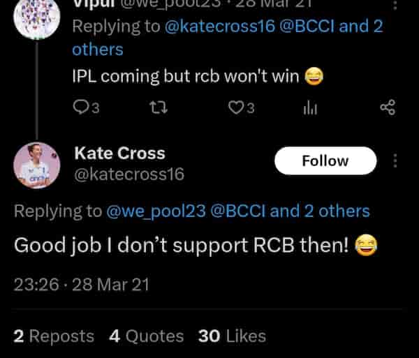 Kate Cross on X