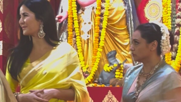 This video of Katrina Kaif and Rani Mukerji at Durga Puja makes us wish they work in a film together already!
