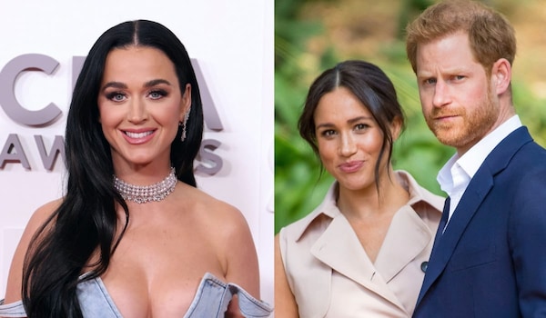 Prince Harry and Meghan Markle make their grand entry at Katy Perry's concert in Vegas
