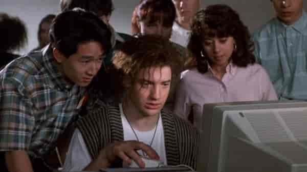 Ke Huy Quan and Brendan Fraser in 1992's Encino Man