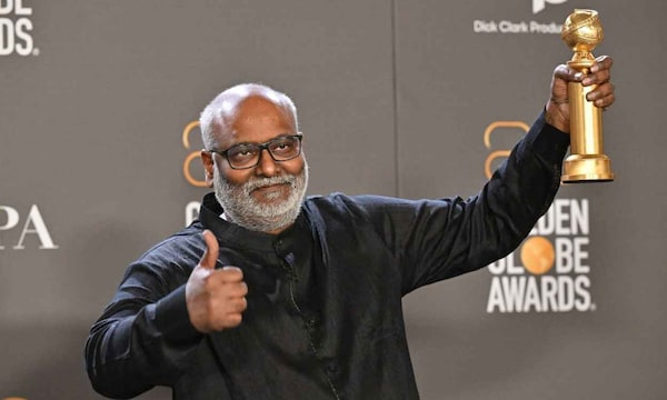 RRR wins Golden Globe Award: Keeravani thanks Rajamouli, says I am overwhelmed