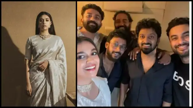 In PHOTOS: Keerthy Suresh rocks her Indian appearance in a photo with her Vaashi team