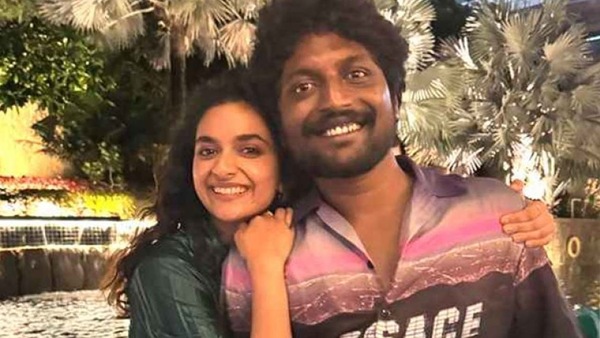 Keerthy Suresh and Suhas on the sets of Uppu Kappurambu