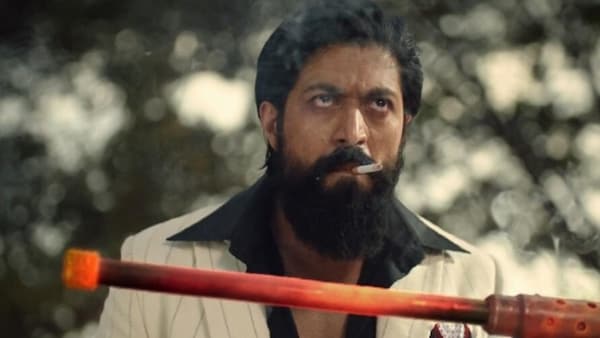 Yash in a still from KGF: Chapter 2