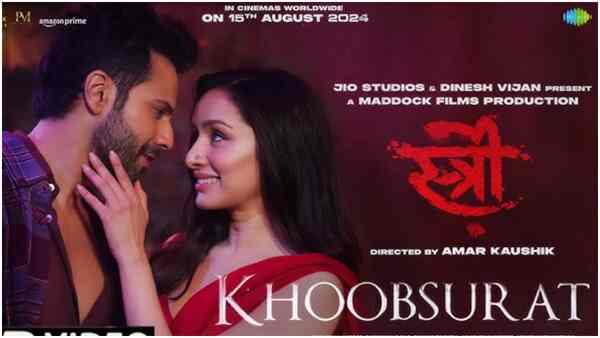 Stree 2 song Khoobsurat out! Shraddha Kapoor dazzles as ‘Bhediya’ Varun Dhawan and Rajkummar Rao try their luck