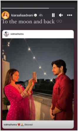 Kiara Advani reshares Sidharth Malhotra's tagged post