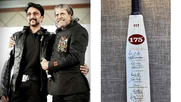 "Feeling on top of the world!" says Vikrant Rona star Kiccha Sudeep on receiving a special souvenir from cricket legend Kapil Dev