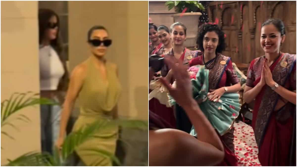 Kim and Khloe Kardashian arrive in India for Anant Ambani-Radhika Merchant wedding, sharing warm welcome moments