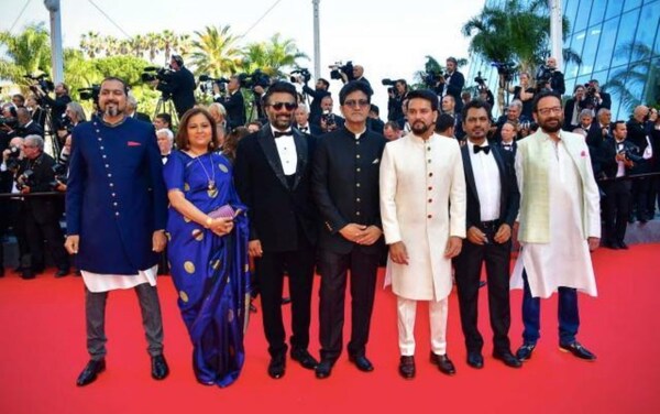 3. Ricky Kej with R Madhavan and others at Cannes 2022
