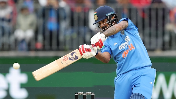 KL Rahul top scored for India in the first ODI. Image | BCCI on X