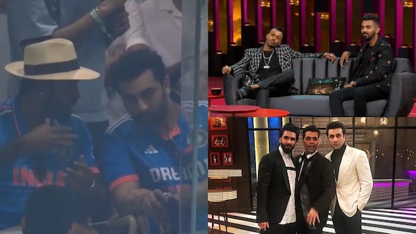 Ranbir Kapoor, Hardik Pandya's photo at India Vs New Zealand ICC World Cup 2023 match sparks hilarious Koffee with Karan memes
