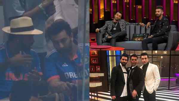 Ranbir Kapoor, Hardik Pandya's photo at India Vs New Zealand ICC World Cup 2023 match sparks hilarious Koffee with Karan memes