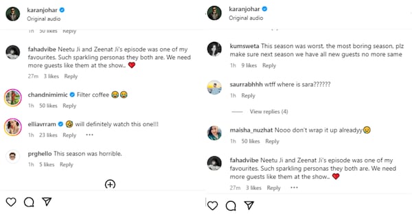 Koffee with Karan 8 season finale reactions