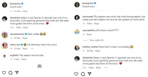 Koffee with Karan 8 season finale reactions