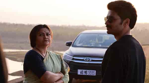 Koneenica Banerjee and Arjun Chakrabarty in Abar Rajneeti