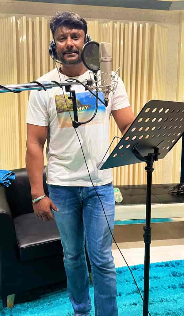 Darshan has been dubbing at Sadhu Kokila's studio