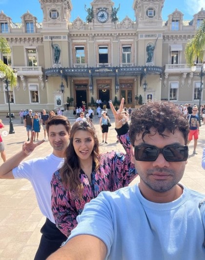 Kriti is in a fun mood with friends on the streets of Monaco