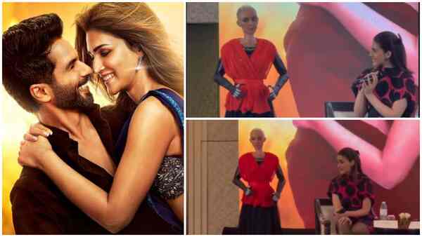 Teri Baaton Mein Aisa Uljha Jiya - Watch Kriti Sanon’s epic reaction when reel robot met real robot in Dubai