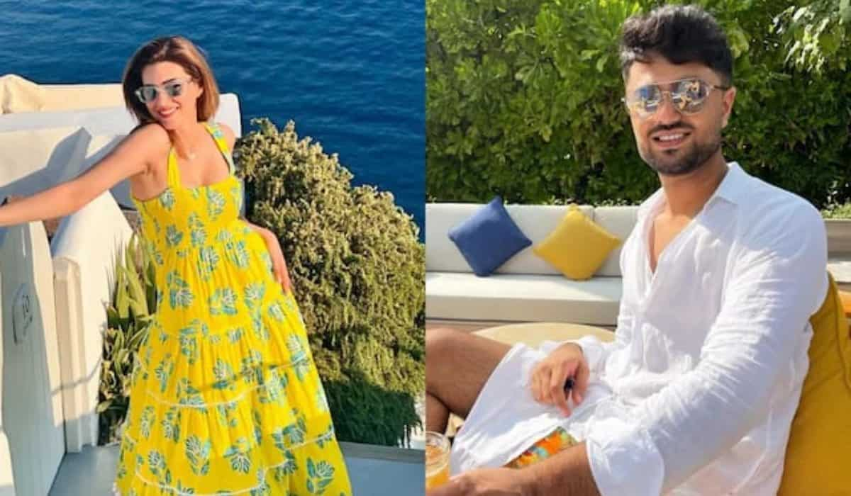 Kriti Sanon whispers in her rumored boyfriend Kabir Bahia's ear as they dance together in Greece | Check out here