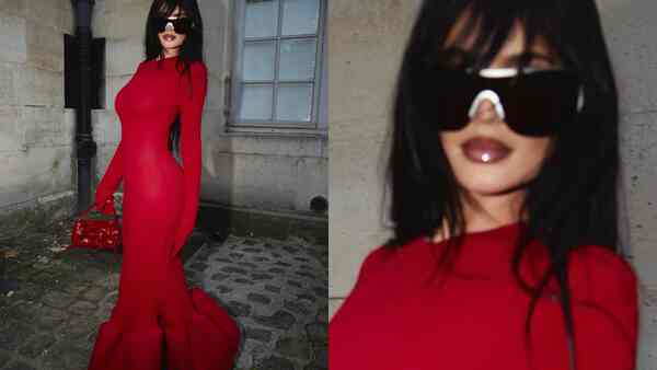 Kylie Jenner not keeping well? Her red attire at Paris Fashion Week sparks speculations