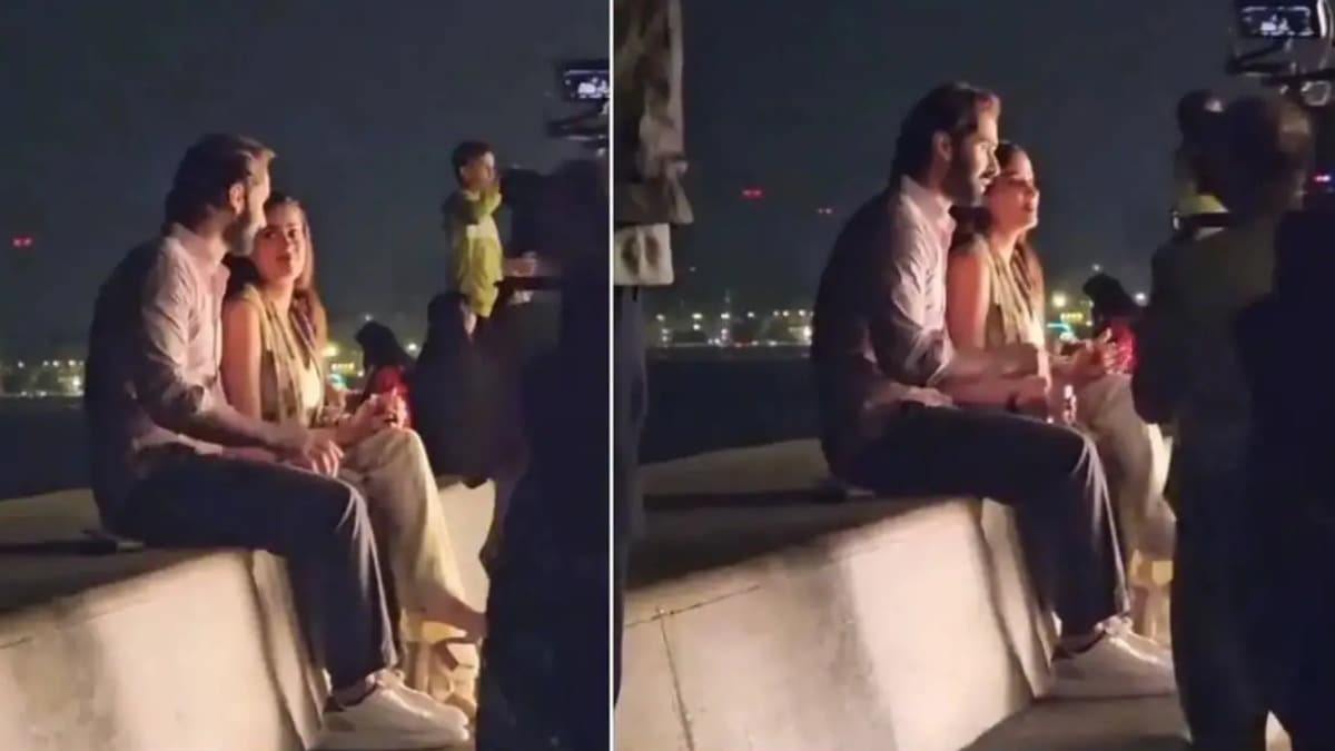 Seen it yet? Lakshya and Janhvi Kapoor film romantic scene for Karan Johar’s Lag Jaa Gale | Viral Video Inside