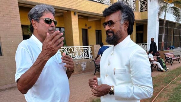 Rajinikanth shares excitement on his interaction with Kapil Dev, posts a picture from Lal Salaam's set