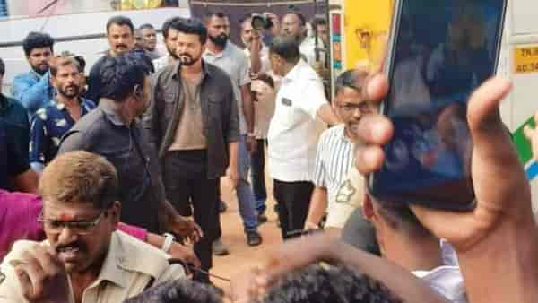 Leo: Thalapathy Vijay shoots for the much-anticipated film in Andhra Pradesh, people gather in large numbers