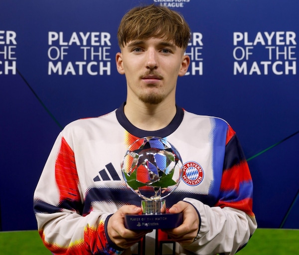 Lnnart Karl won the player of the match in FC Bayern vs Sporting Lisbon Champions League match.