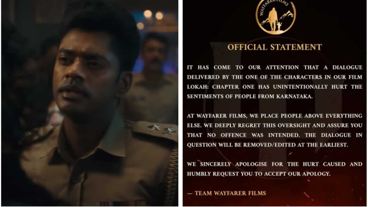 Dulquer Salmaan’s banner issues apology over Lokah Chapter 1’s derogatory  term used for Bengaluru women