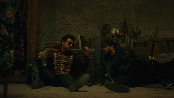 Tovino Thomas and Dulquer Salmaan in the Lokah Chapter 2 promo